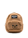 Zaino per bambini Moschino Kids marrone con motivo Teddy Bear