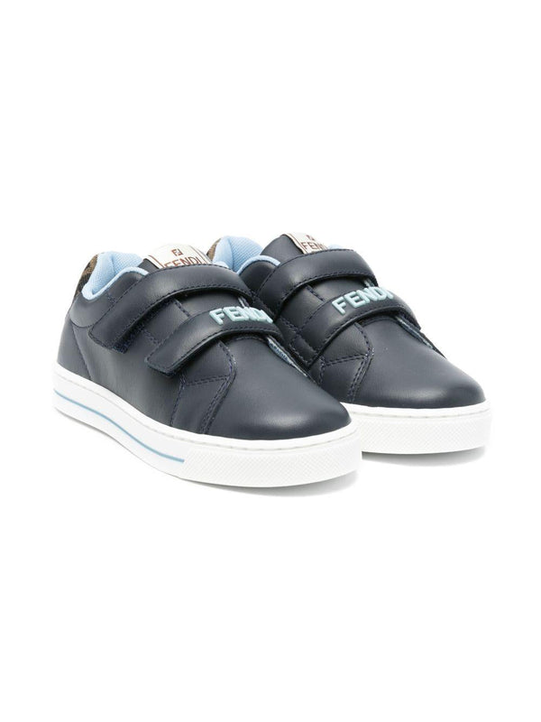 Sneakers per bambino Fendi Kids blu con chiusura con doppio strappo