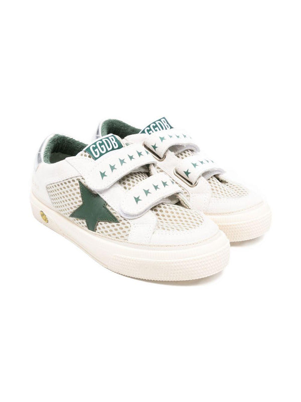 Sneakers per bambini Golden Goose Kids bianche con chiusure a strappo