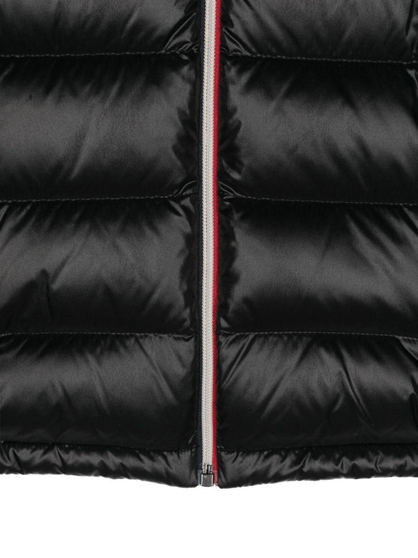 Piumino per bambino Moncler Enfant nero con cappuccio