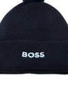Berretto per neonato Boss Kids blu con dettaglio pompon