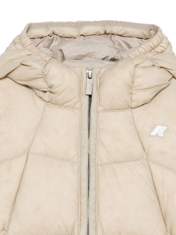 Piumino per bambino K Way Kids beige con cappuccio
