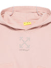 Felpa per bambina Off-White Kids rosa con cappuccio e stampa con logo