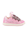 Sneakers per bambina Lanvin Enfant rosa con lacci oversize a zigzag