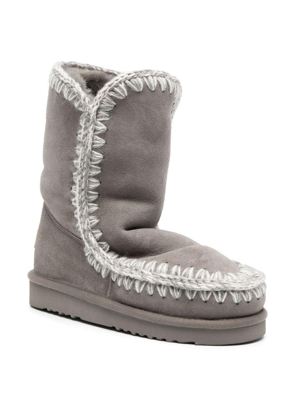 Stivali Eskimo Bold per bambina Mou Kids grigi con pelle scamosciata