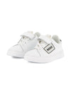 Sneakers per bambino BOSS Kids bianche con applicazione con logo