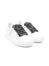 Sneakers per bambino Balmain Kids bianche con lacci logati