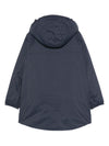 Giacca per bambino K Way Kids blu con cappuccio e zip frontale