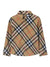 Camicia in cotone a quadri per neonato Burberry Kids beige con orlo dritto