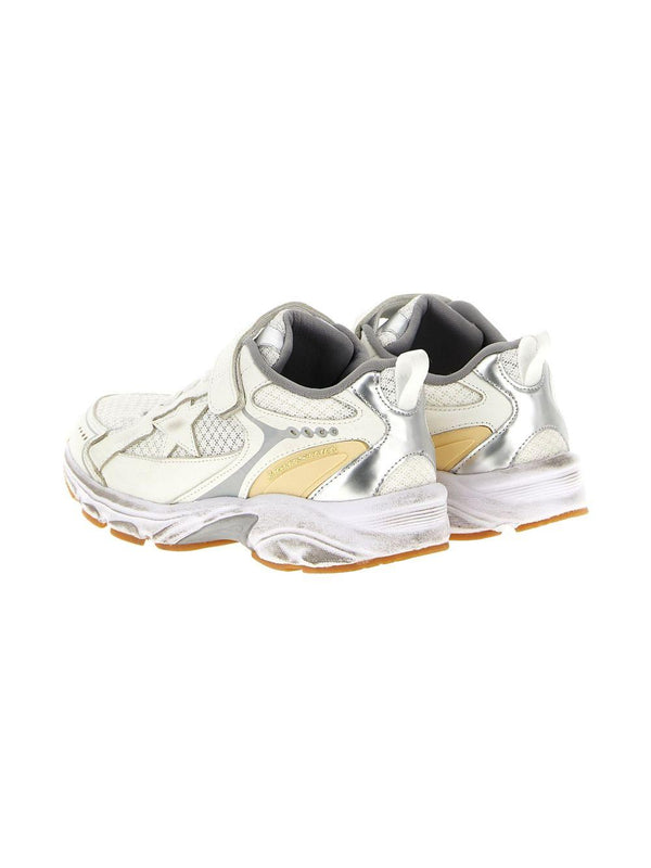 Sneakers per bambini Golden Goose Kids bianche con cinturino touch