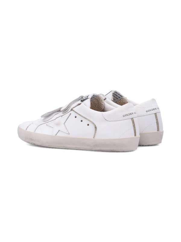 Sneakers per bambini Golden Goose Kids bianco a stella con chiusura a strappo