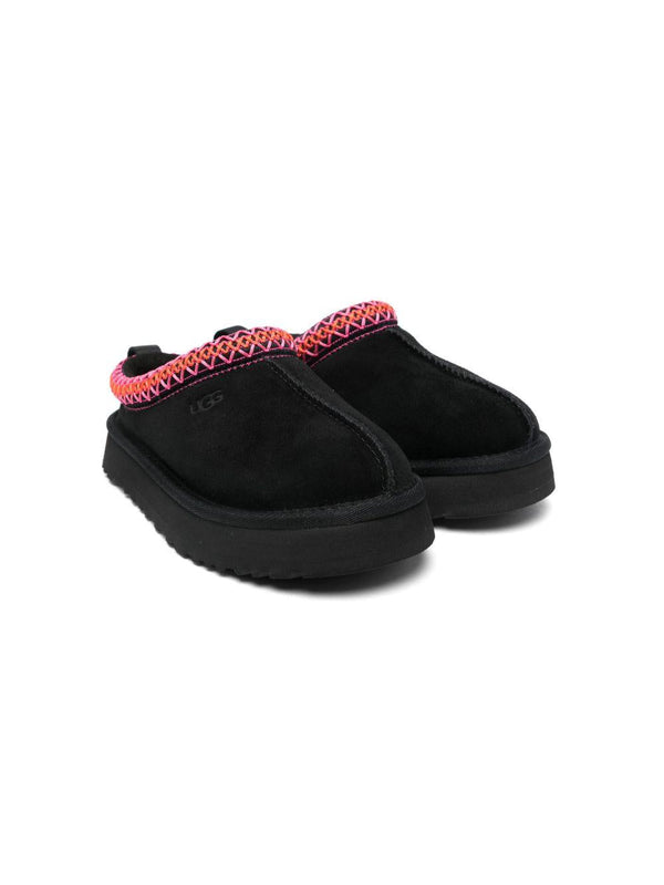Ciabatte Tazz per bambina UGG KIds nere con logo laterale inciso