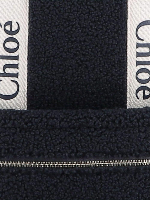 Zaino per bambina Chloé Kids blu con spalline con logo ricamato