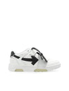 Sneakers per bambini Off-White Kids Out Of Office bianco con chiusura con strappo