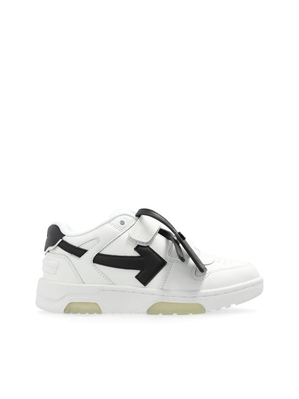 Sneakers per bambini Off-White Kids Out Of Office bianco con chiusura con strappo