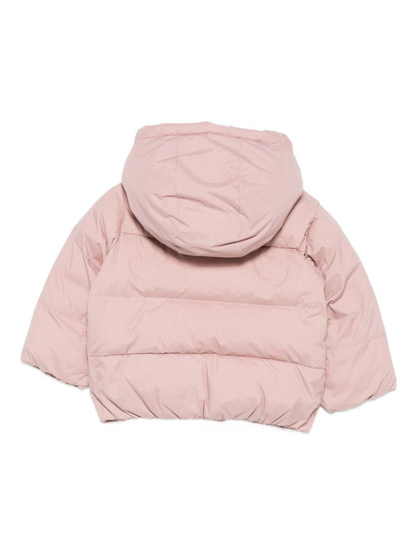 Giubbino per neonata K-Way Kids rosa con design trapuntato