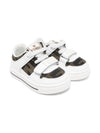 Sneakers per bambini Fendi Kids bianco con inserti marroni con monogramma FF