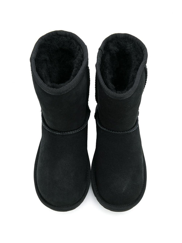 Stivaletti con fodera in pelliccia per bambina UGG Kids neri con punta tonda