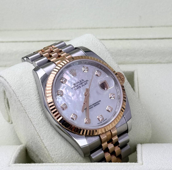 Rolex Datejust 36, MOP dial, Two tone