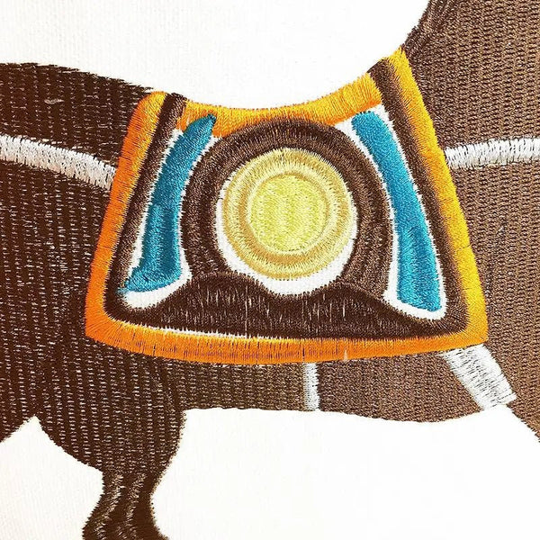 Copricuscini con cavallo ricamato