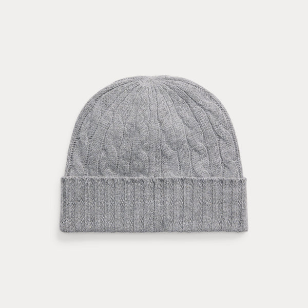 CABLE-KNIT MERINO WOOL–BLEND BEANIE