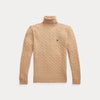 CABLE WOOL-CASHMERE TURTLENECK SWEATER 