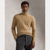 CABLE WOOL-CASHMERE TURTLENECK SWEATER 