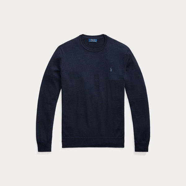 SLIM FIT WASHABLE WOOL CREWNECK SWEATER 