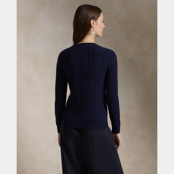 CABLE-KNIT WOOL-CASHMERE SWEATER 