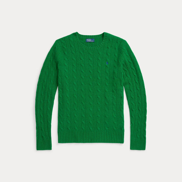 CABLE-KNIT WOOL-CASHMERE SWEATER 