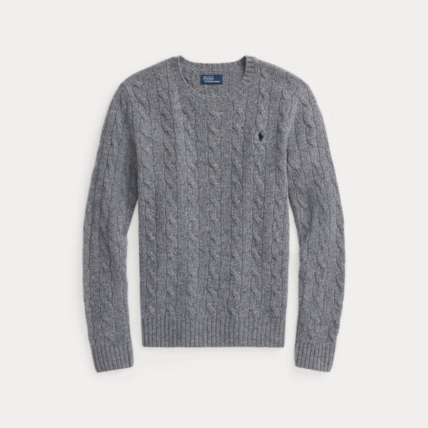 CABLE-KNIT WOOL-CASHMERE SWEATER 