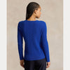 CABLE-KNIT WOOL-CASHMERE V-NECK SWEATER 