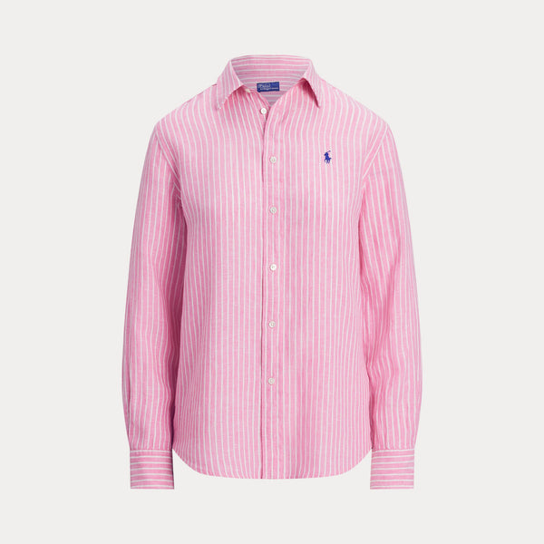 CLASSIC FIT STRIPED LINEN SHIRT