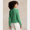 CABLE-KNIT WOOL-CASHMERE CARDIGAN 