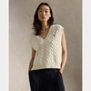 CABLE-KNIT WOOL-CASHMERE SWEATER VEST 