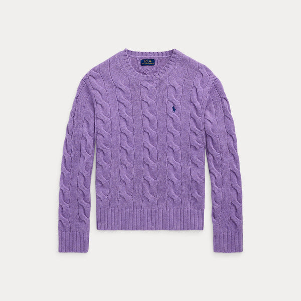 CLASSIC FIT CABLE WOOL-CASHMERE SWEATER 