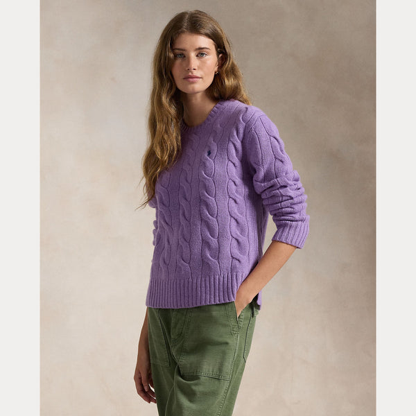 CLASSIC FIT CABLE WOOL-CASHMERE SWEATER 