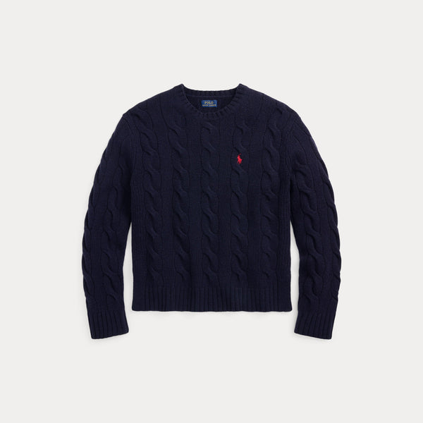 CLASSIC FIT CABLE WOOL-CASHMERE SWEATER 