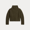 RIBBED WOOL-CASHMERE MOCKNECK SWEATER 