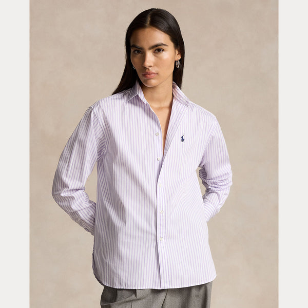 RELAXED FIT STRIPED COTTON SHIRT 
