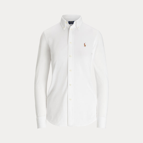 SLIM FIT KNIT COTTON OXFORD SHIRT 