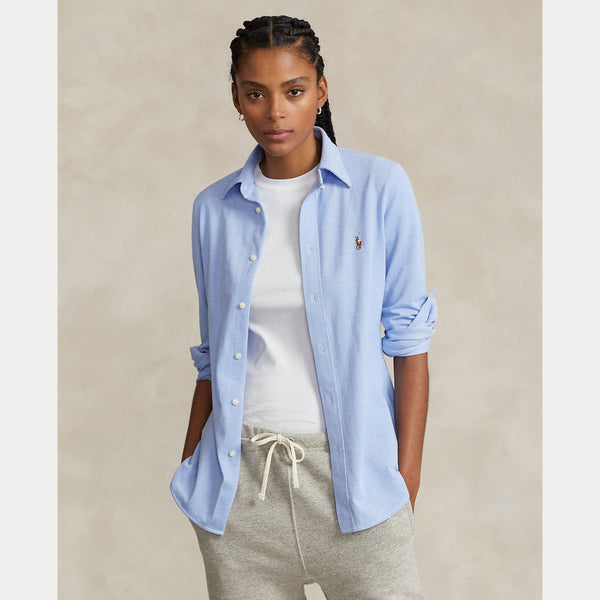 SLIM FIT KNIT COTTON OXFORD SHIRT 