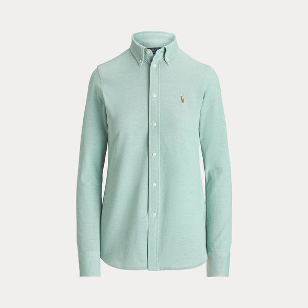 SLIM FIT KNIT COTTON OXFORD SHIRT 