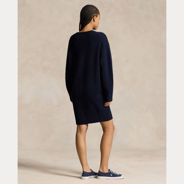 POLO BEAR CREWNECK SWEATER DRESS 