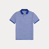 CUSTOM SLIM FIT STRIPED MESH POLO SHIRT 