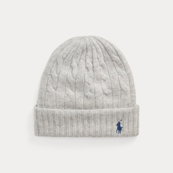 CABLE-KNIT WOOL-CASHMERE BEANIE 