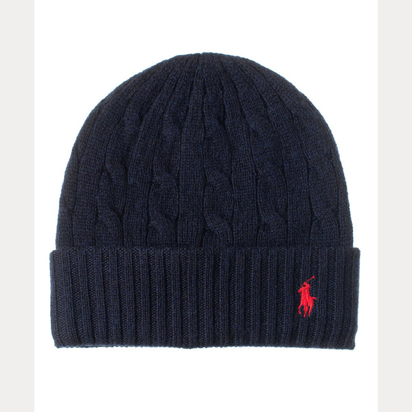 CABLE-KNIT WOOL-CASHMERE BEANIE 
