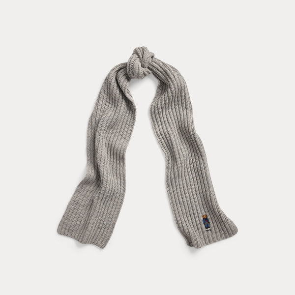 POLO BEAR RIB-KNIT SCARF 