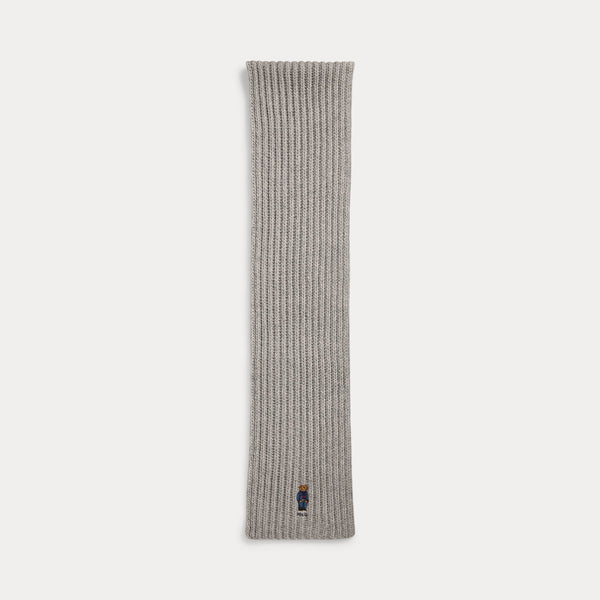 POLO BEAR RIB-KNIT SCARF 
