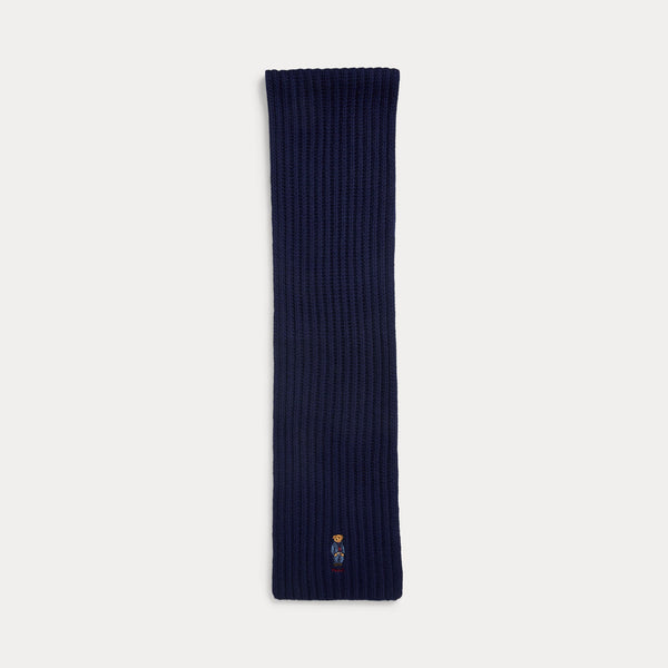 POLO BEAR RIB-KNIT SCARF 